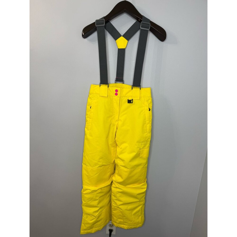 Powder Room Betty Youth Girls Snow Snowboard Ski Pants w/ Suspender Yellow  Size